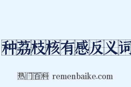 种荔枝核有感反义词是什么意思的图片